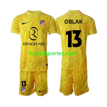 Camiseta Atlético Madrid Jan Oblak 13 Portero Niño Tercera Equipación 2024/2025